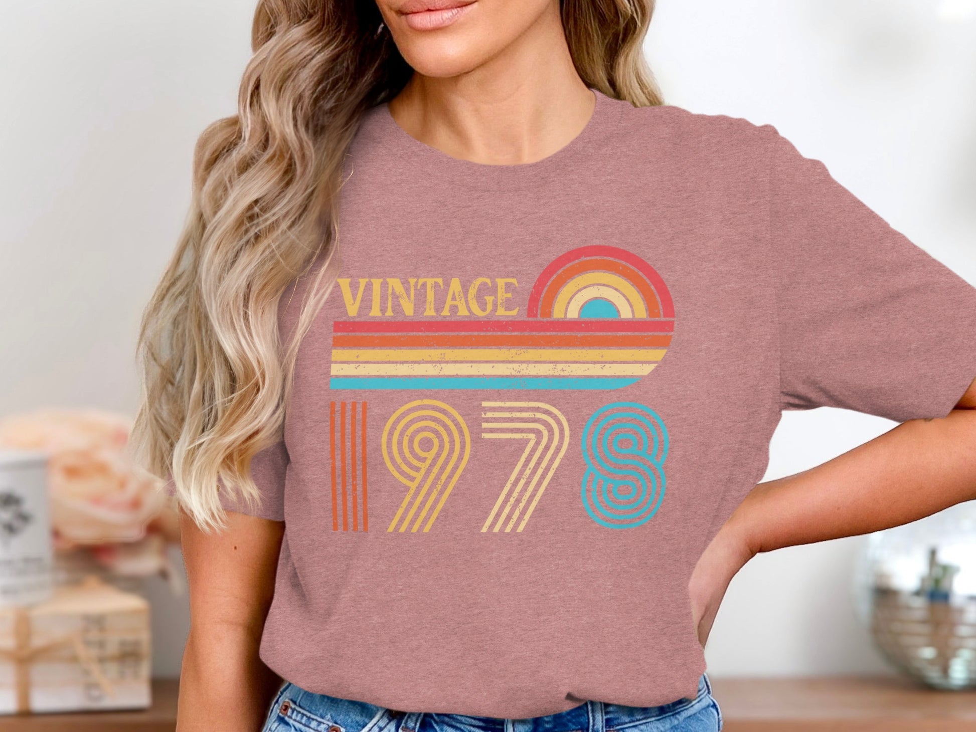 Vintage 1978 Graphic Tee Retro Design Shirt