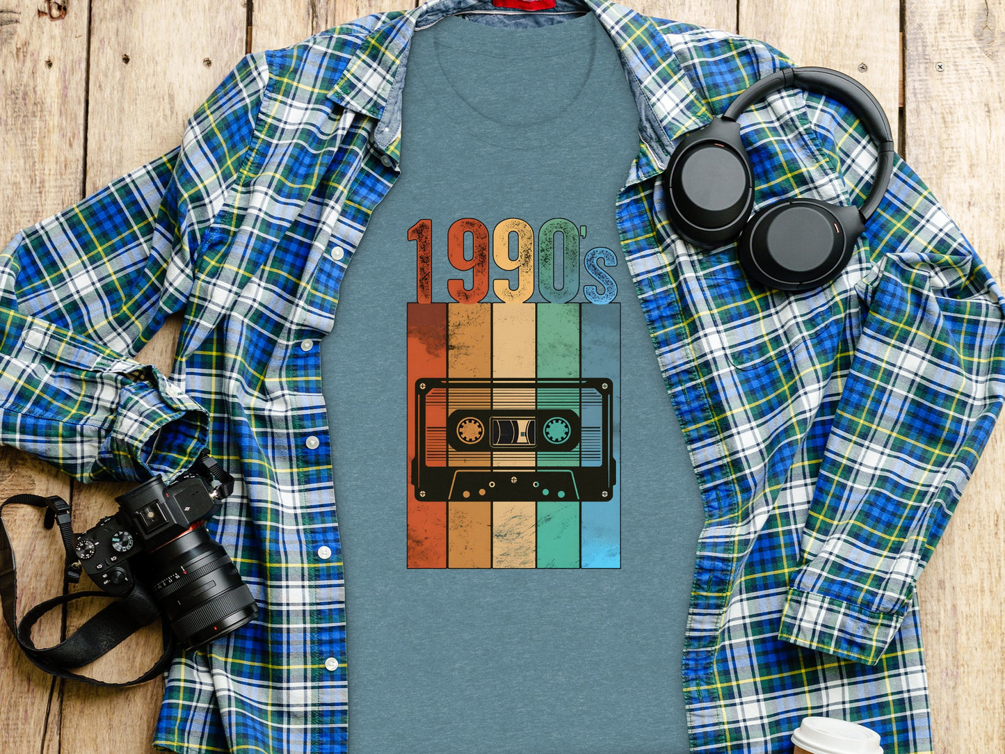 1990s Retro Cassette Tape Graphic T-Shirt