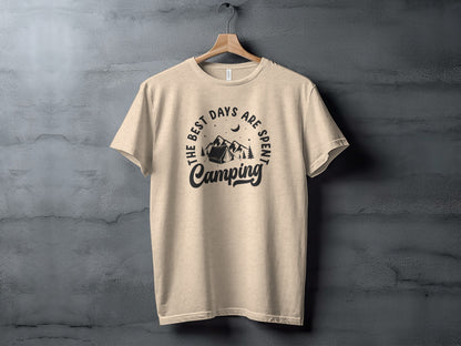 The Best Days Are Spent Camping Graphic Print T-Shirt T-Shirt - Outdoor & Adventure Collection - Mile Marker 16 Gear by Cloud 16 Clothing Co.