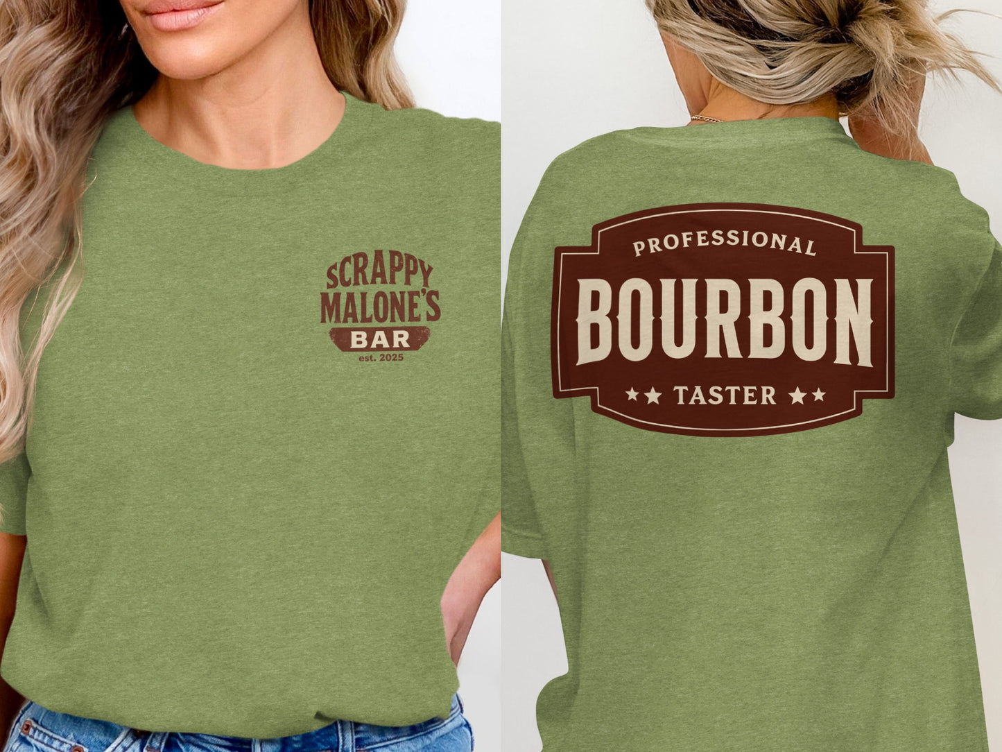 Professional Bourbon Taster Funny Alcohol Design T-Shirt T-shirt - Scrappy Malone's Bar 100-Proof Humor - Cloud 16 Clothing Co.