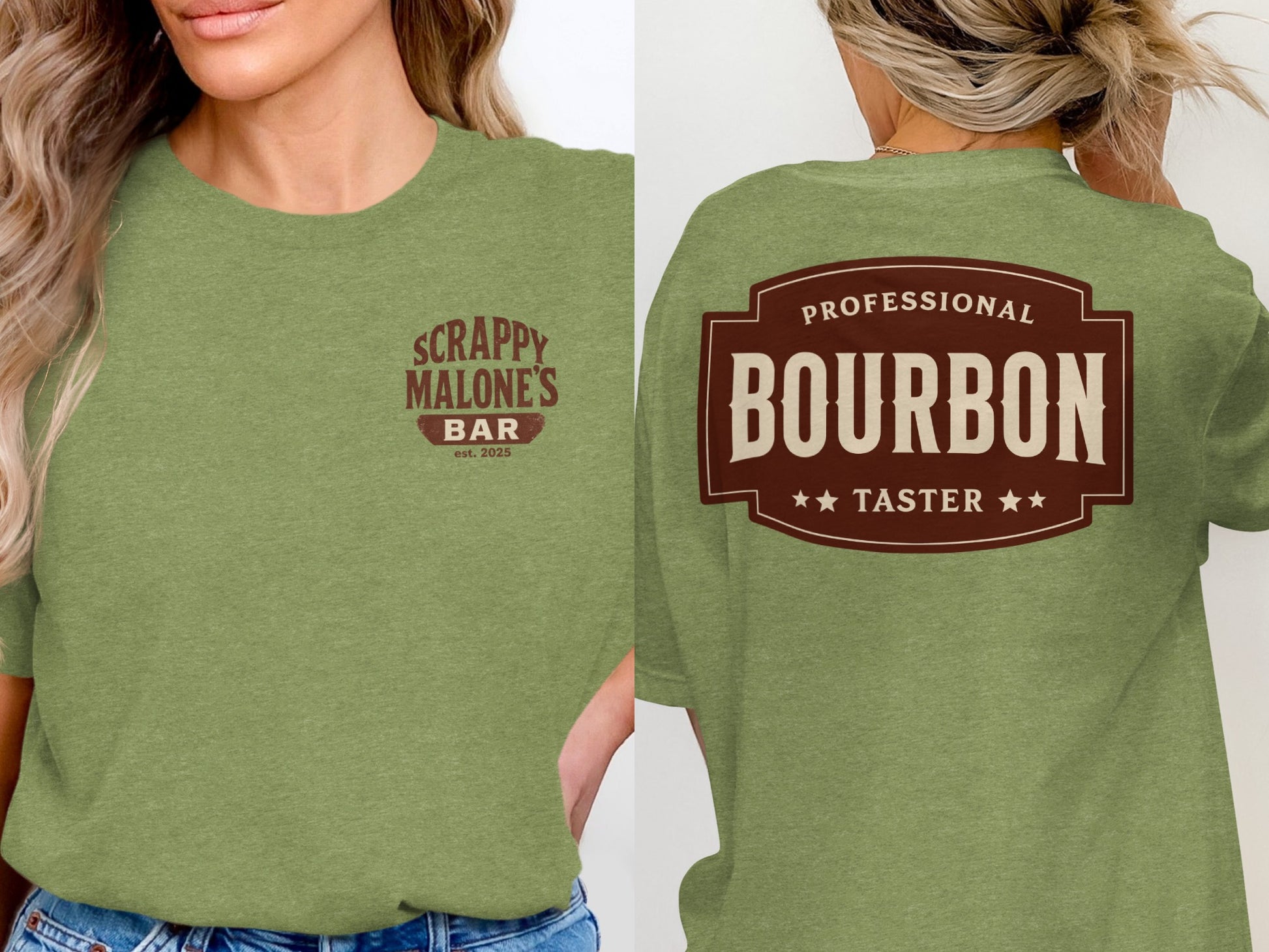Professional Bourbon Taster Funny Alcohol Design T-Shirt T-shirt - Scrappy Malone's Bar 100-Proof Humor - Cloud 16 Clothing Co.