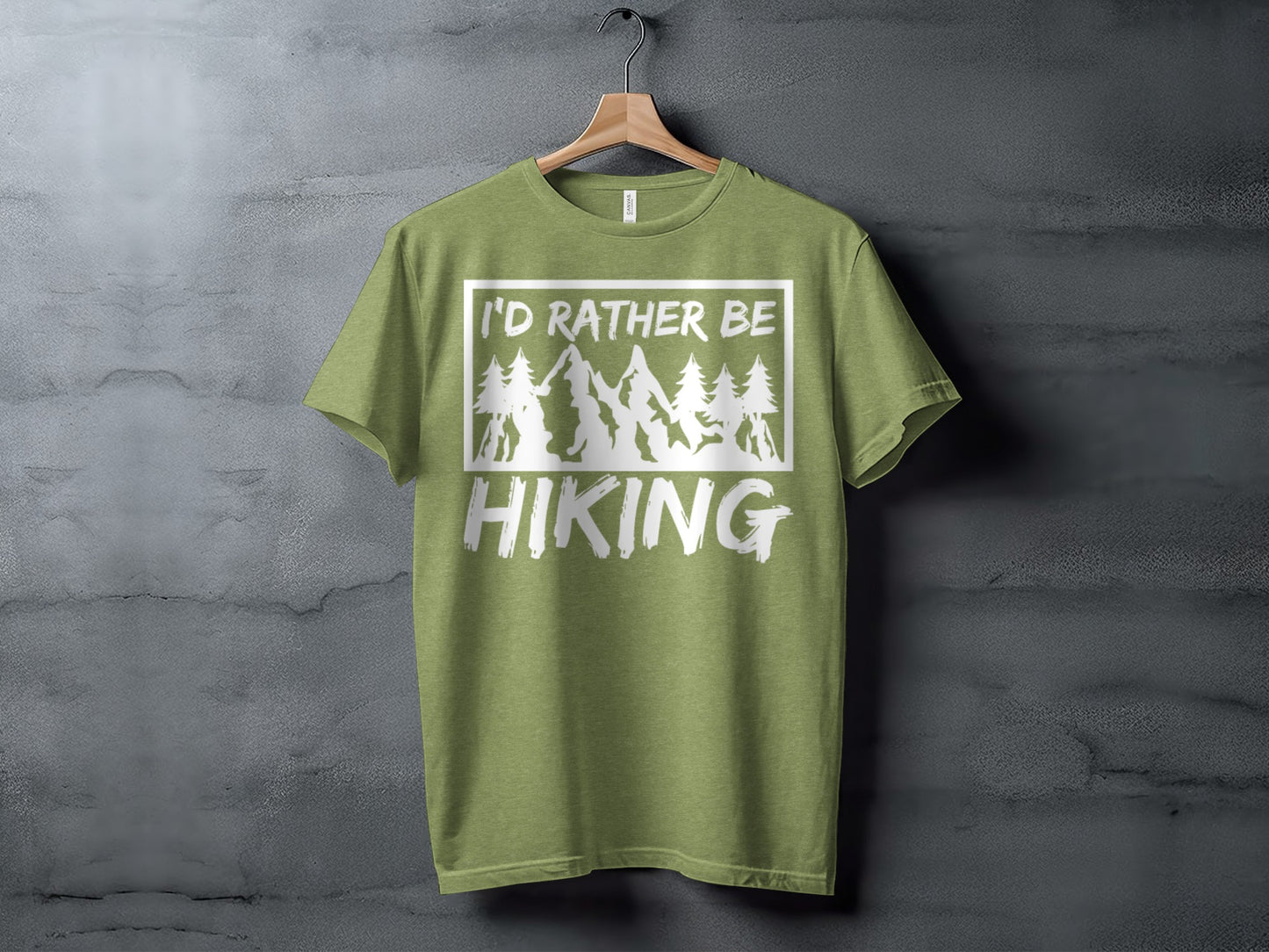 I would rather be Hiking outdoors Mountain T-Shirt T-Shirt - Outdoor & Adventure Collection - Mile Marker 16 Gear by Cloud 16 Clothing Co.