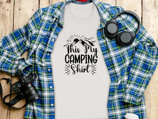 This My Camping Shirt Design Featuring Mountain Graphics T-Shirt T-Shirt - Outdoor & Adventure Collection - Mile Marker 16 Gear by Cloud 16 Clothing Co.