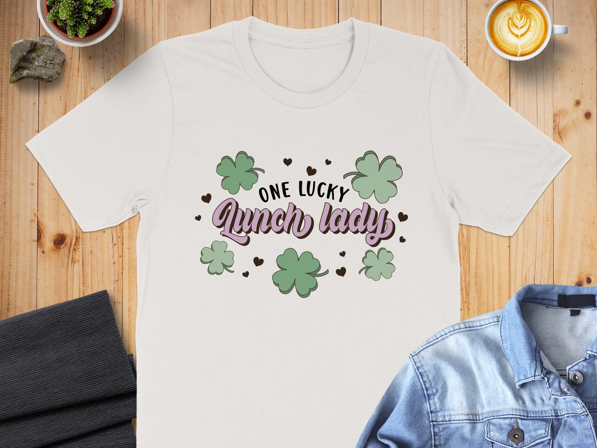 One Lucky Lunch Lady Shirt for School Staff Gift