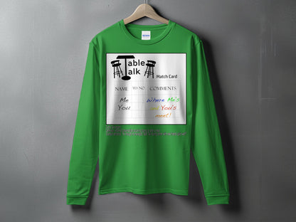 Table Talk Match Card Graphic Long Sleeve Shirt