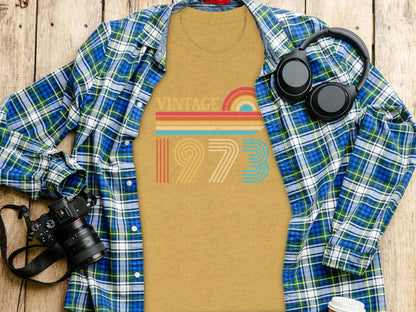 Vintage 1973 Graphic Tee Retro Style T-Shirt