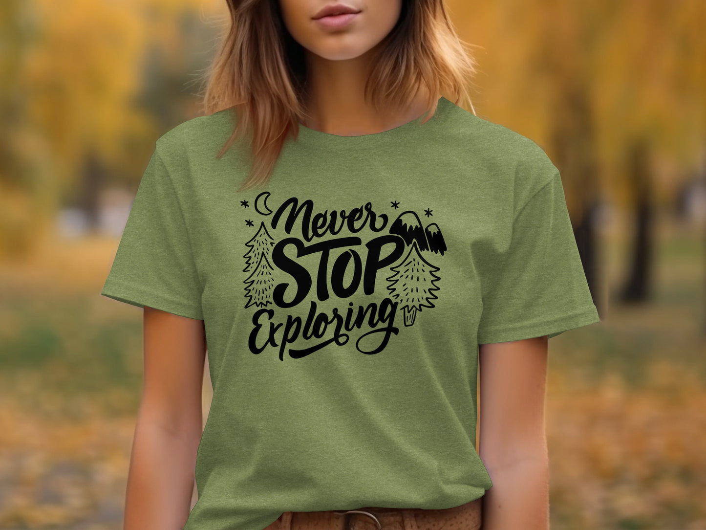 Never Stop Exploring Mountain Adventure Outdoors T-Shirt T-Shirt - Outdoor & Adventure Collection - Mile Marker 16 Gear by Cloud 16 Clothing Co.