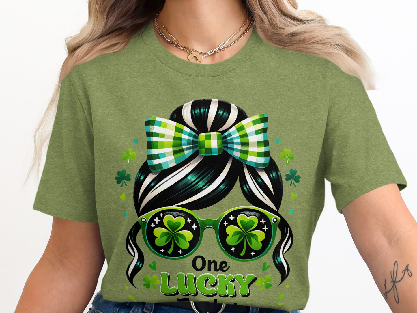 One Lucky Shamrock Graphic Tee for St Patrick's Day