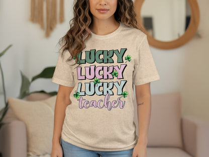 Lucky Lucky Lucky Teacher St Patricks Day shirt