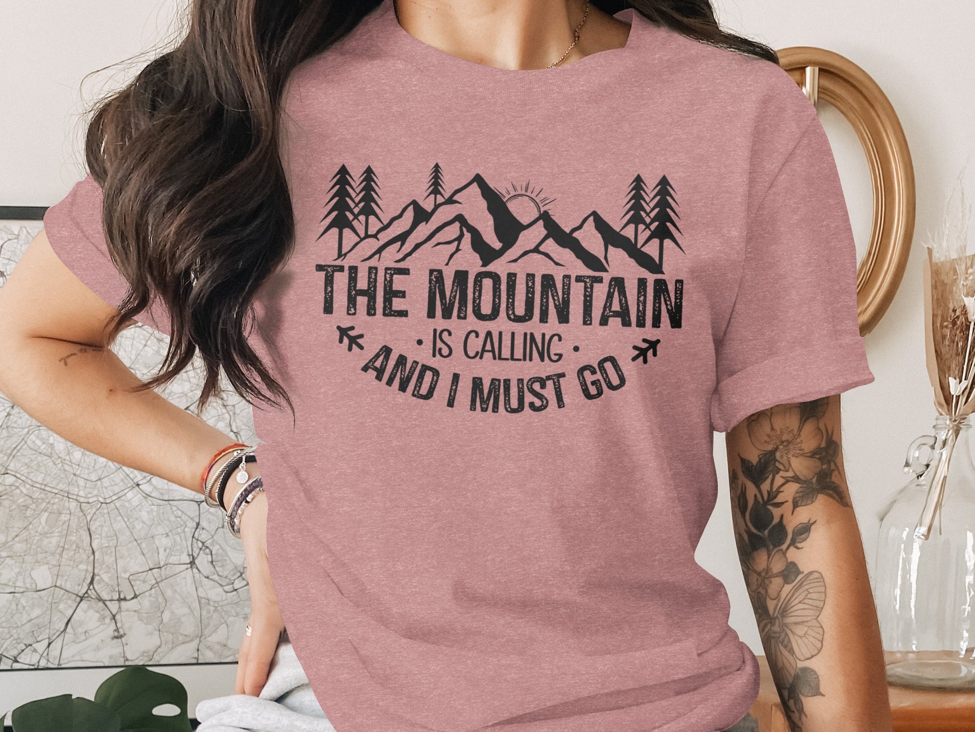 The Mountain Is Calling And I Must Go Great Outdoors T-Shirt T-Shirt - Outdoor & Adventure Collection - Mile Marker 16 Gear by Cloud 16 Clothing Co.