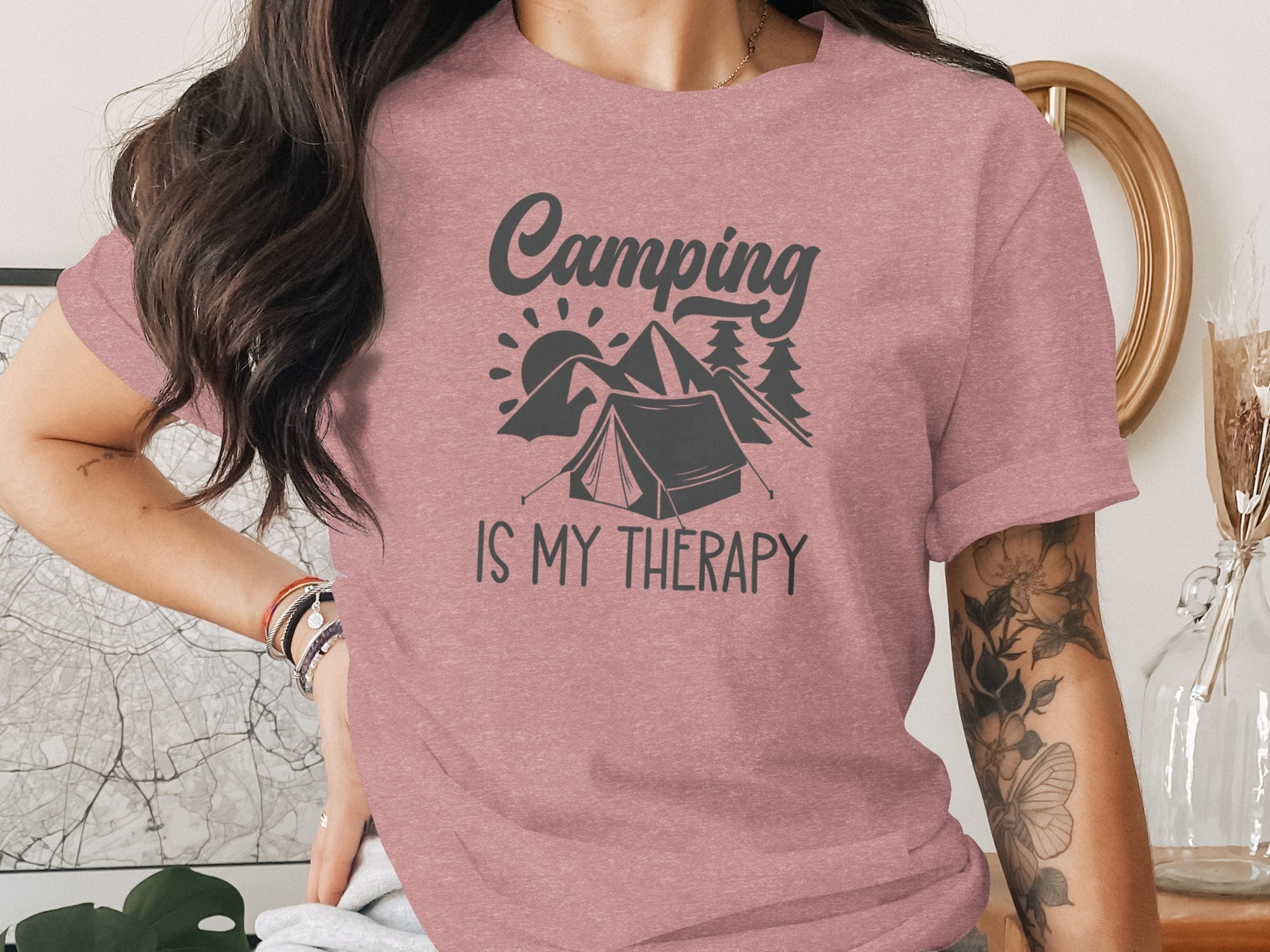 Camping Is My Therapy Nature Lover Outdoor Camping T-Shirt T-Shirt - Outdoor & Adventure Collection - Mile Marker 16 Gear by Cloud 16 Clothing Co.