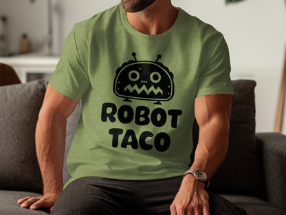 Robot Taco Graphic Tee Fun and Quirky Shirt Design