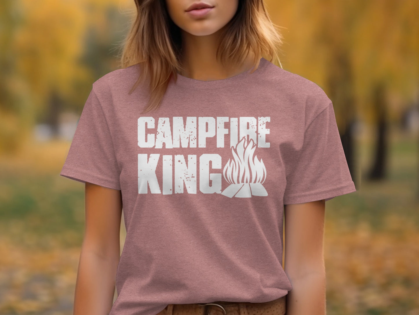 Campfire King Flames Graphic Outdoors Adventure T-Shirt T-Shirt - Outdoor & Adventure Collection - Mile Marker 16 Gear by Cloud 16 Clothing Co.
