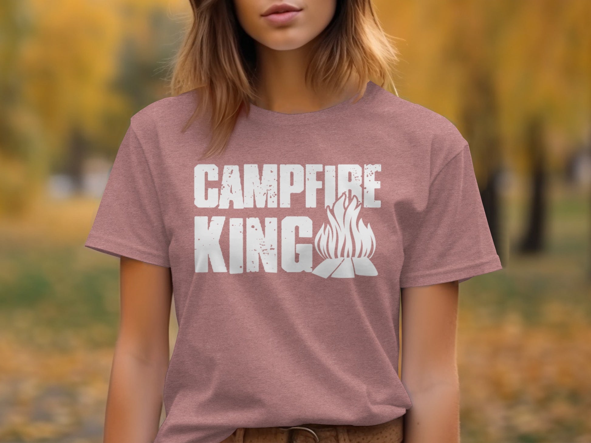 Campfire King Flames Graphic Outdoors Adventure T-Shirt T-Shirt - Outdoor & Adventure Collection - Mile Marker 16 Gear by Cloud 16 Clothing Co.