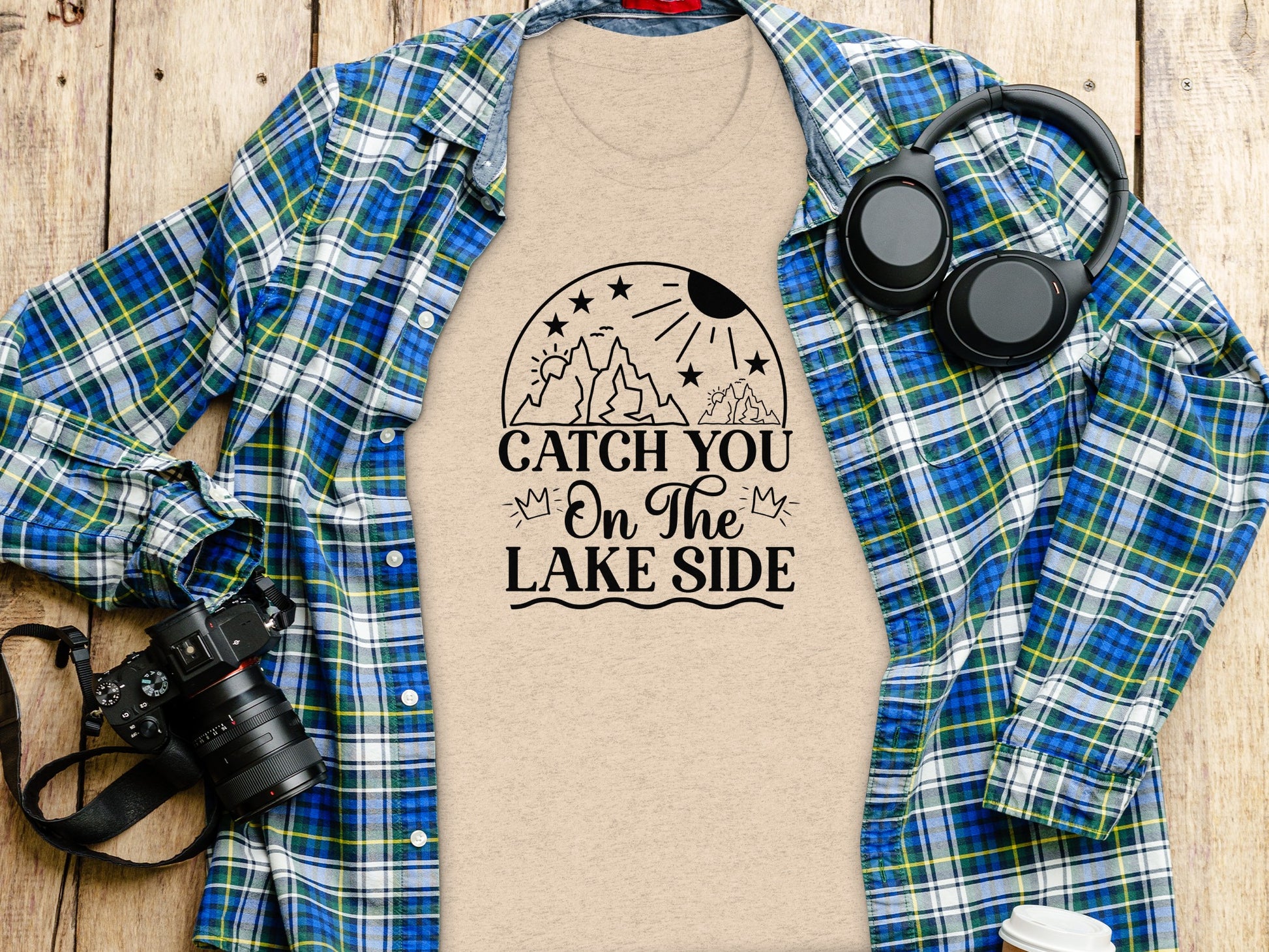 Catch You On The Lake Side Graphic Design Unisex T-Shirt T-Shirt - Outdoor & Adventure Collection - Mile Marker 16 Gear by Cloud 16 Clothing Co.