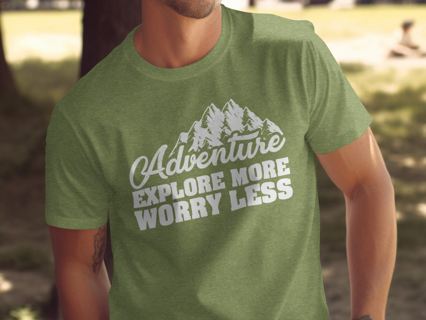 Adventure Explore More Worry Less Mountain Graphic T-Shirt T-Shirt - Outdoor & Adventure Collection - Mile Marker 16 Gear by Cloud 16 Clothing Co.
