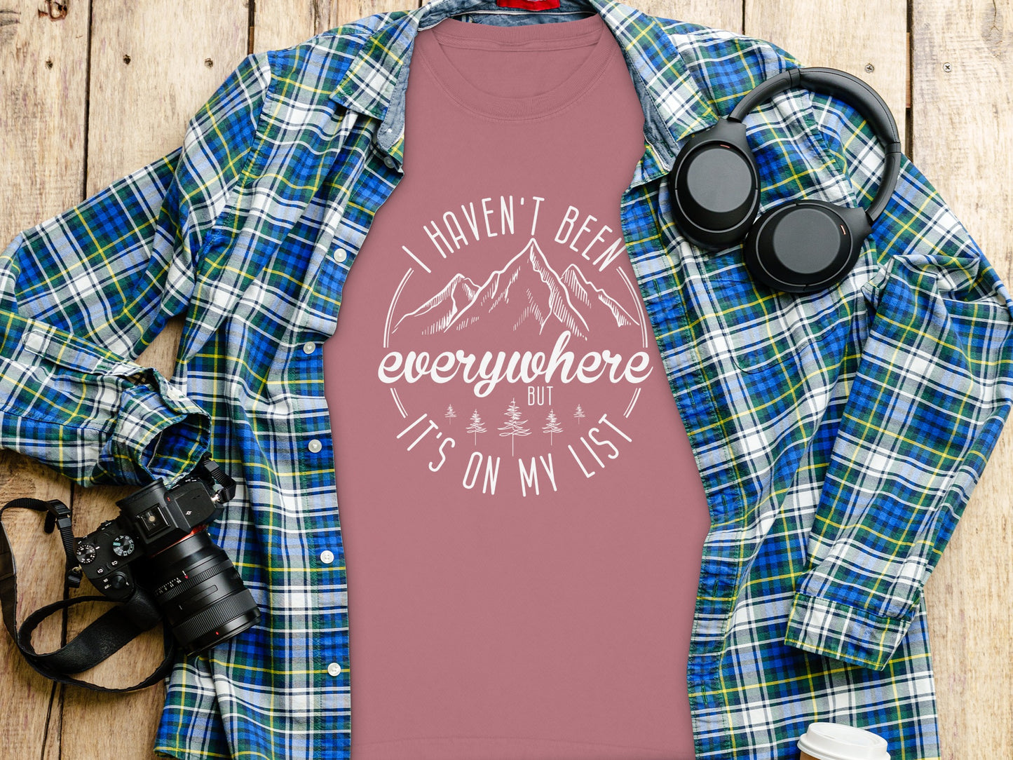 I Haven't Been Everywhere But It's On My List Long Sleeve T-Shirt Long Sleeve Tee - Outdoor & Adventure Collection - Mile Marker 16 Gear by Cloud 16 Clothing Co.