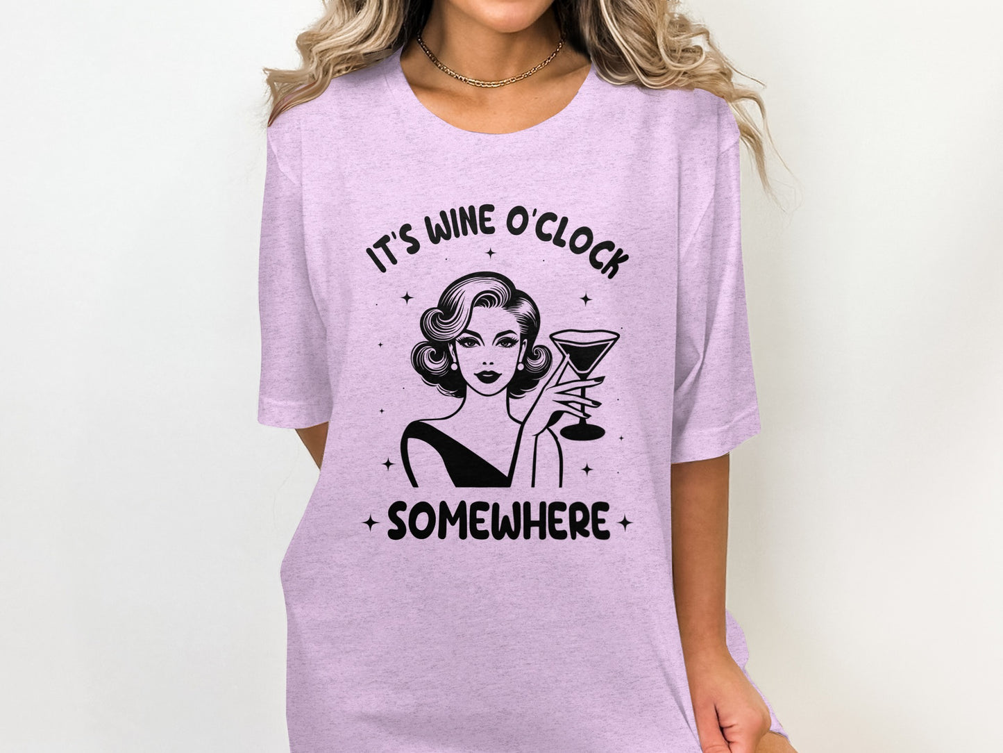 It's Wine O'Clock Somewhere Graphic Tshirt