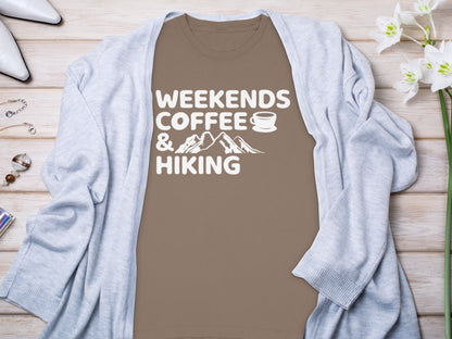 Weekends Coffee Browsing Hiking Mountains Quote Shirt