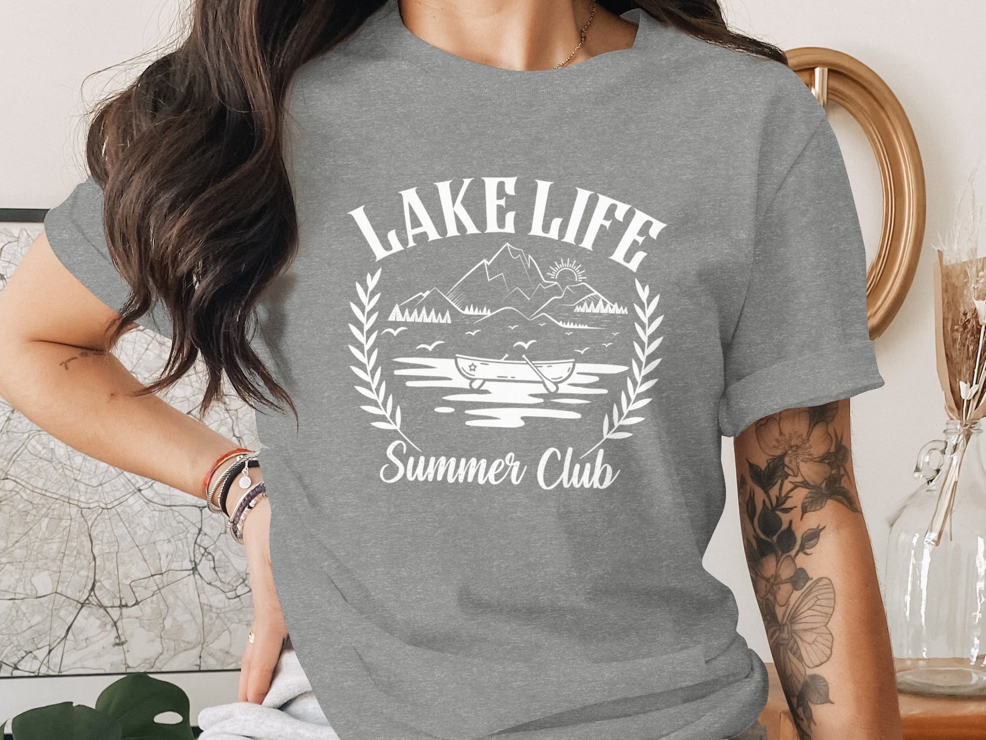 Lake Life Summer Club Boat Sunset Design Great Gift T-Shirt T-Shirt - Outdoor & Adventure Collection - Mile Marker 16 Gear by Cloud 16 Clothing Co.