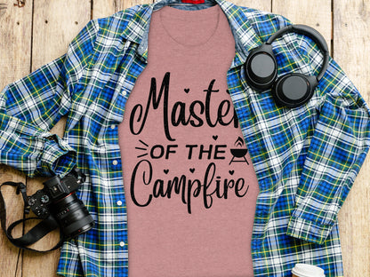 Master of The Campfire Design With Hearts T-Shirt T-Shirt - Outdoor & Adventure Collection - Mile Marker 16 Gear by Cloud 16 Clothing Co.