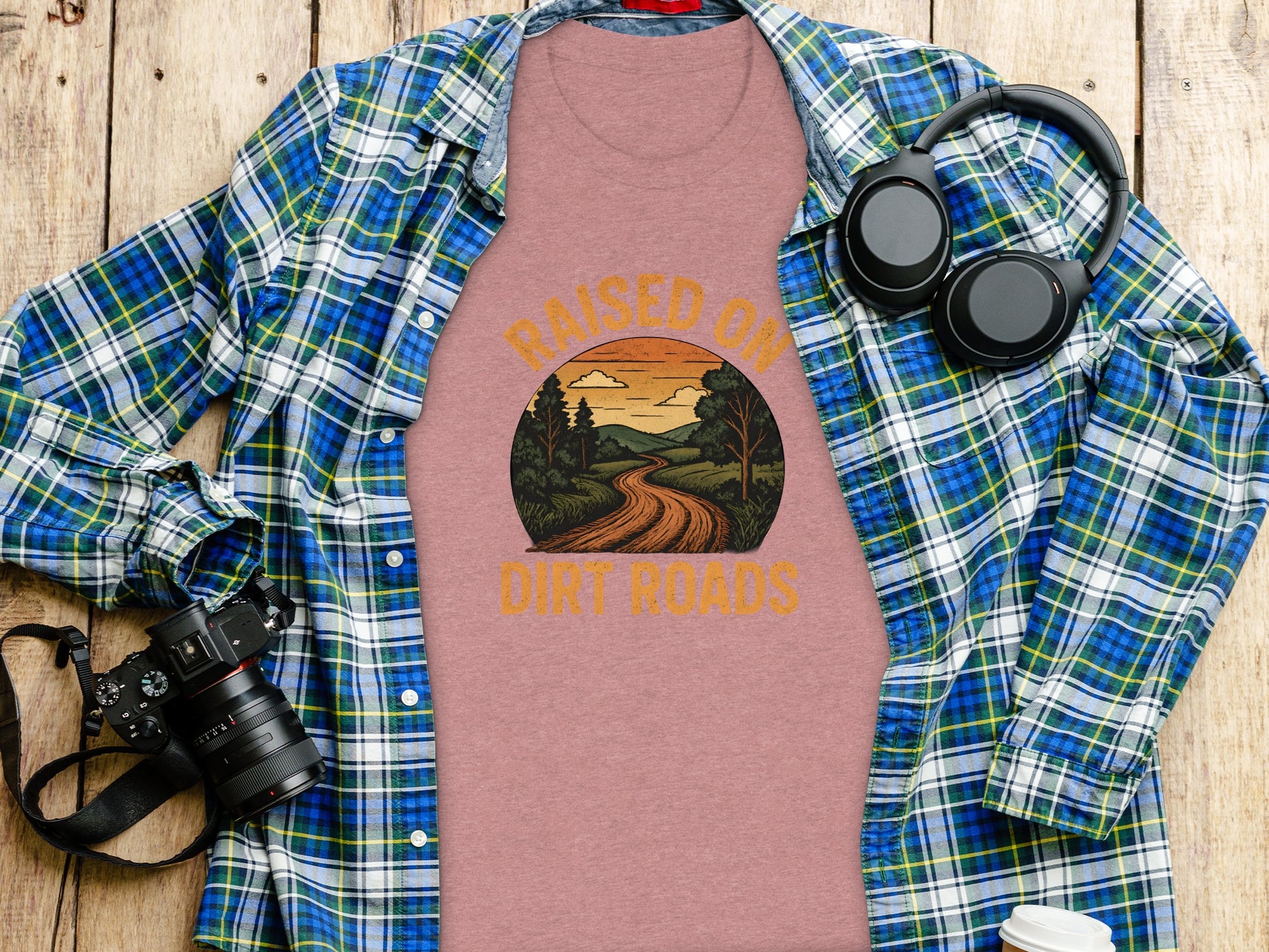 Raised on Dirt Roads Graphic T-Shirt for Adventure Lovers