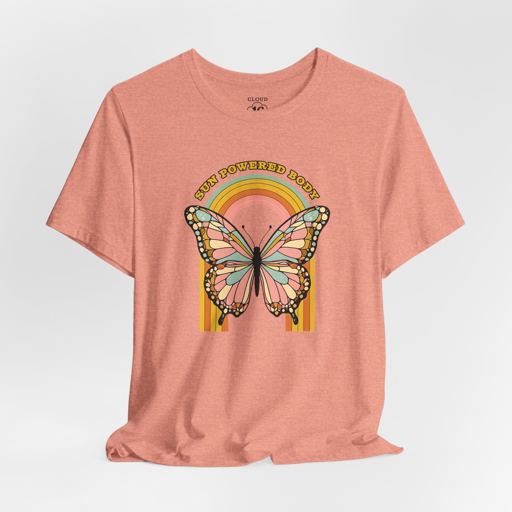 Butterfly Rainbow Women's T-Shirt - Vintage Graphic Tee for Nature Lovers