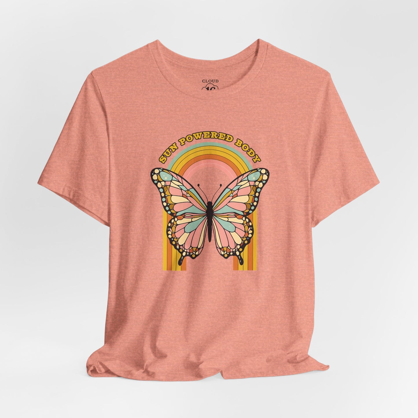 Butterfly Rainbow Women's T-Shirt - Vintage Graphic Tee for Nature Lovers