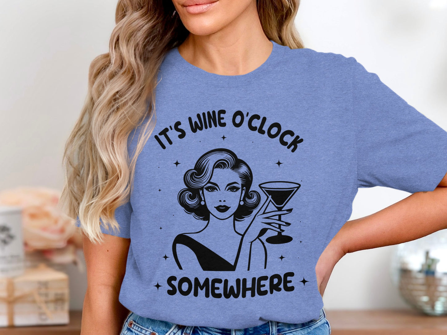 It's Wine O'clock Somewhere Graphic T-shirt