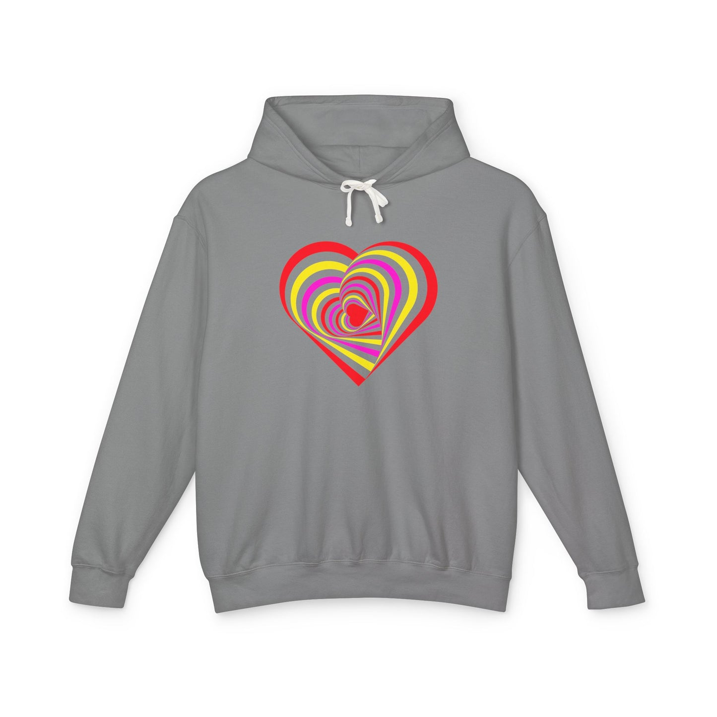 Heart Spiral Unisex Lightweight Hoodie - Valentine's Day Gift