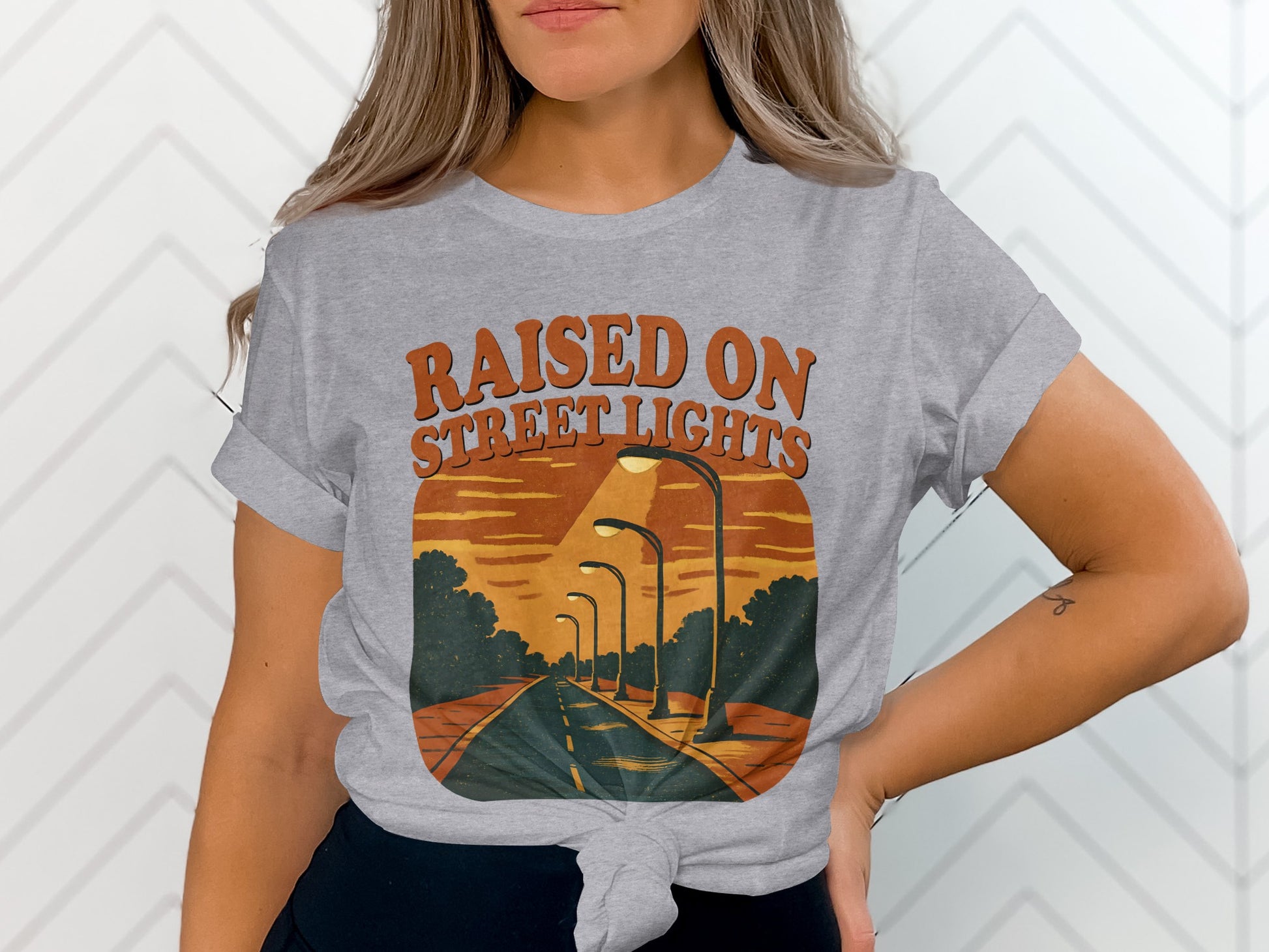 Raised on Street Lights Graphic T-Shirt