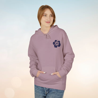 Ocean Beach Floral Hoodie - Surf-Inspired Unisex Fleece for Beach Lovers