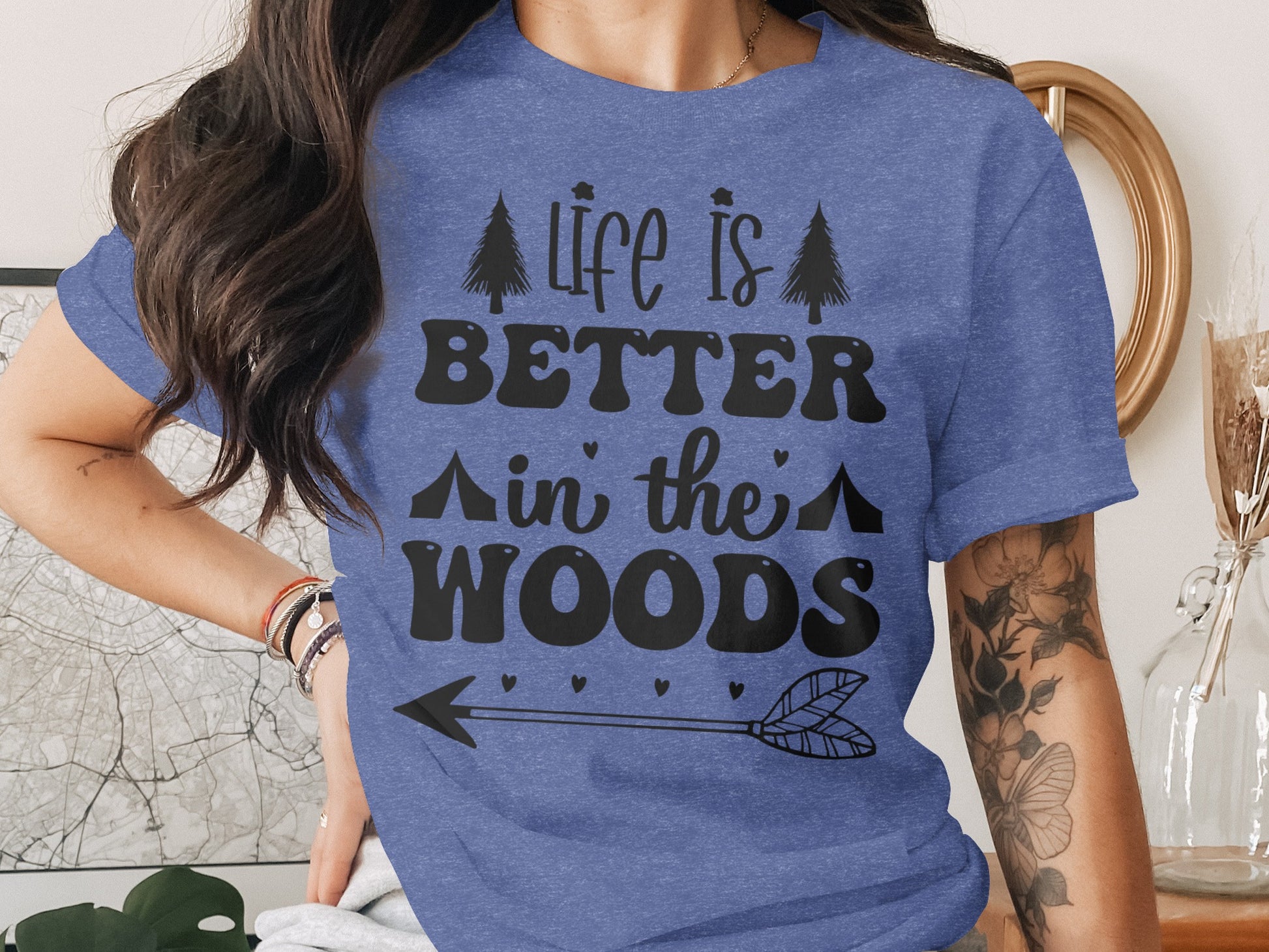 Life Is Better In The Woods With Arrow T-Shirt T-Shirt - Outdoor & Adventure Collection - Mile Marker 16 Gear by Cloud 16 Clothing Co.