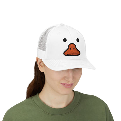 Duck Face Snapback Trucker Hat - Funny Animal Cap for Summer Beach Days & Festivals