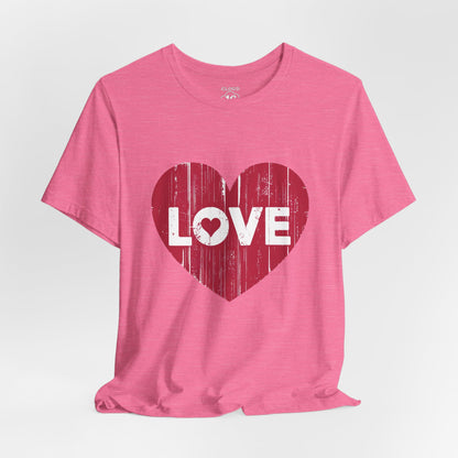 Love T-Shirt - Vintage Distressed Heart Graphic Tee