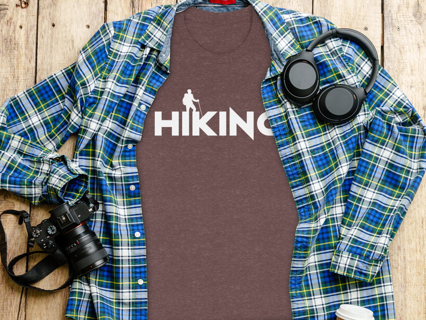 Hiking Above the Word Hiking Design Graphic T-Shirt T-Shirt - Outdoor & Adventure Collection - Mile Marker 16 Gear by Cloud 16 Clothing Co.