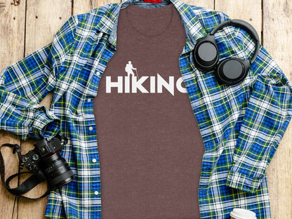 Hiking Above the Word Hiking Design Graphic T-Shirt T-Shirt - Outdoor & Adventure Collection - Mile Marker 16 Gear by Cloud 16 Clothing Co.