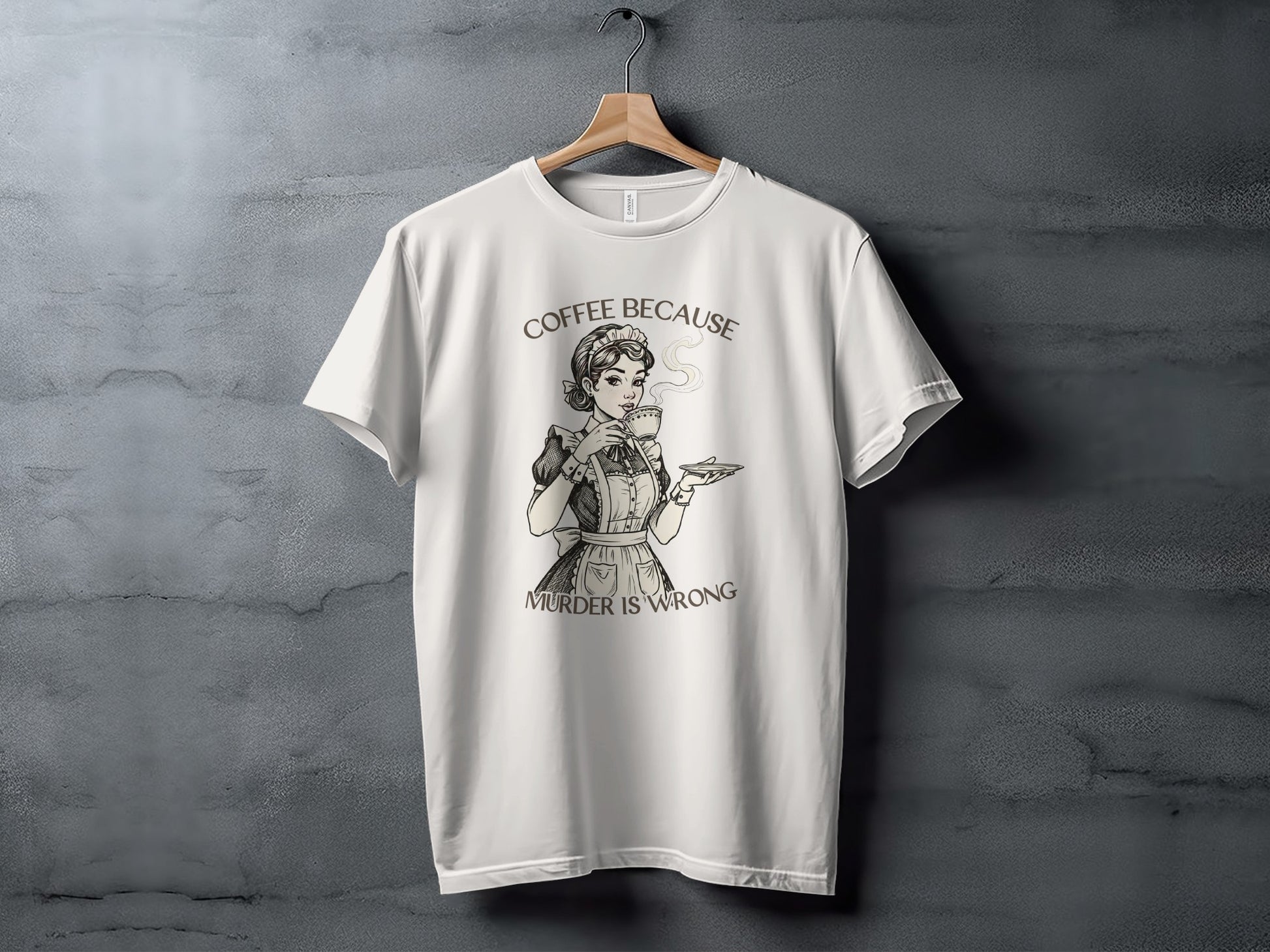 Coffee Because Murder Is Wrong Graphic T-Shirt