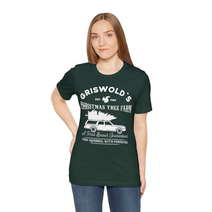 Griswold Christmas Tree Farm Vintage T-Shirt - Funny Holiday Graphic Tee