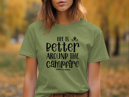 Life Is Better Around The Campfire Camping Trip T-Shirt T-Shirt - Outdoor & Adventure Collection - Mile Marker 16 Gear by Cloud 16 Clothing Co.