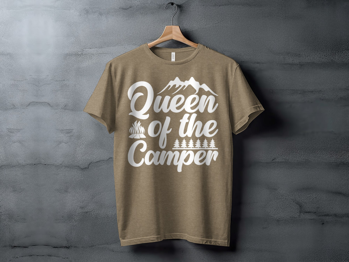Queen of the Camper Graphic Print Camping Lover T-Shirt T-Shirt - Outdoor & Adventure Collection - Mile Marker 16 Gear by Cloud 16 Clothing Co.
