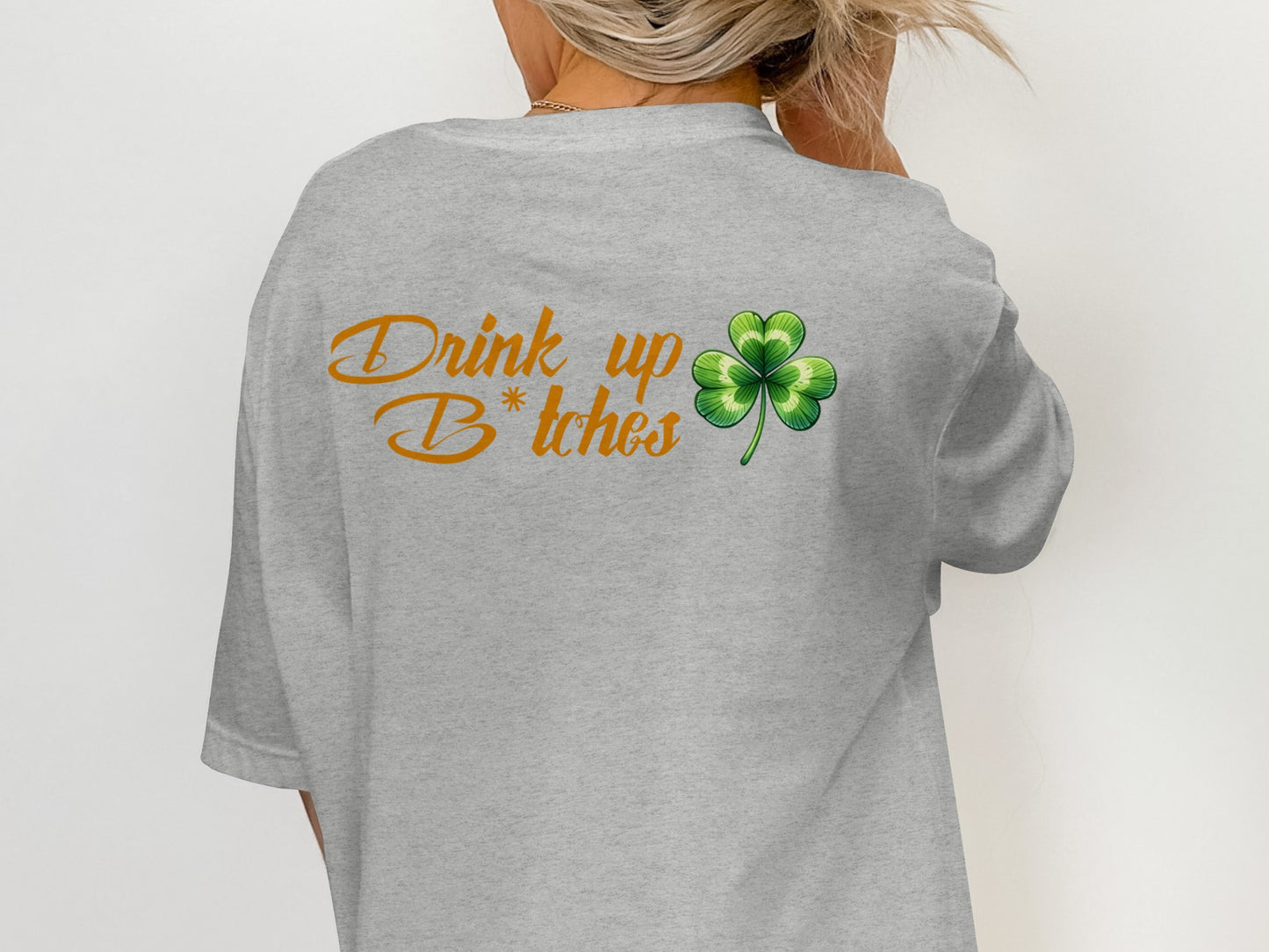 Scrappy Malone's Bar, Bar Logo Art, Irish Bar Sign, Shamrock Design, St Patricks Day Gift, Lucky Charm Bar Decor T-Shirt - Scrappy Malone's Bar 100-Proof Humor - Cloud 16 Clothing Co.