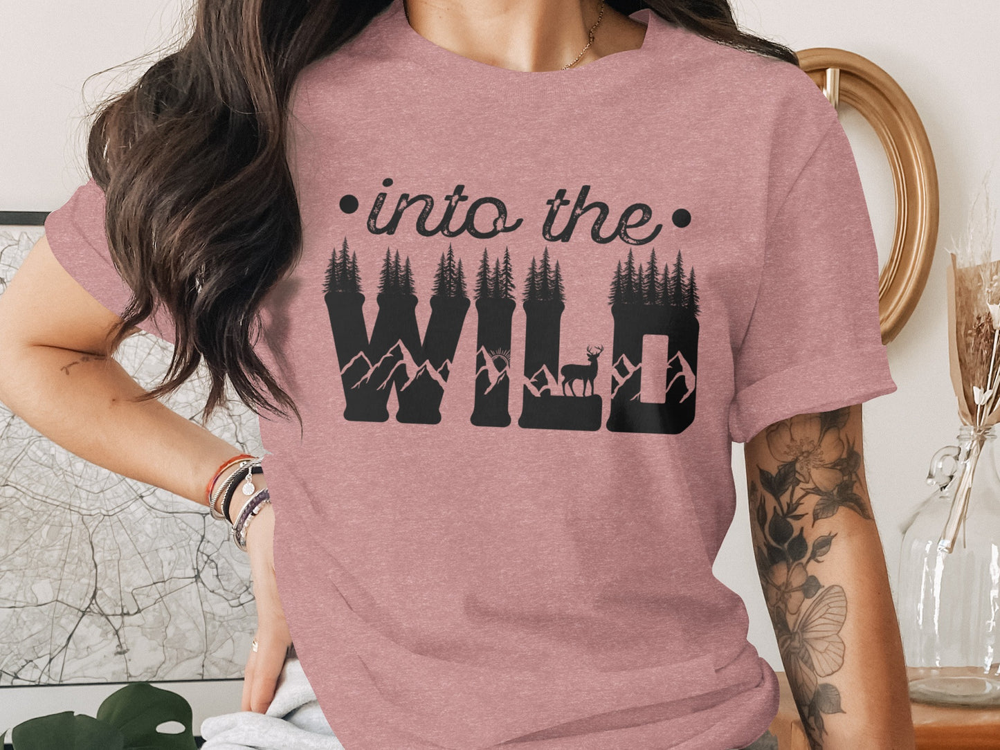 Into The Wild Outdoor Adventure Nature Inspired Graphic T-Shirt T-Shirt - Outdoor & Adventure Collection - Mile Marker 16 Gear by Cloud 16 Clothing Co.