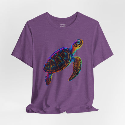 Colorful Turtle T-Shirt - Unisex Ocean Graphic Tee | Eco-Friendly Summer Apparel