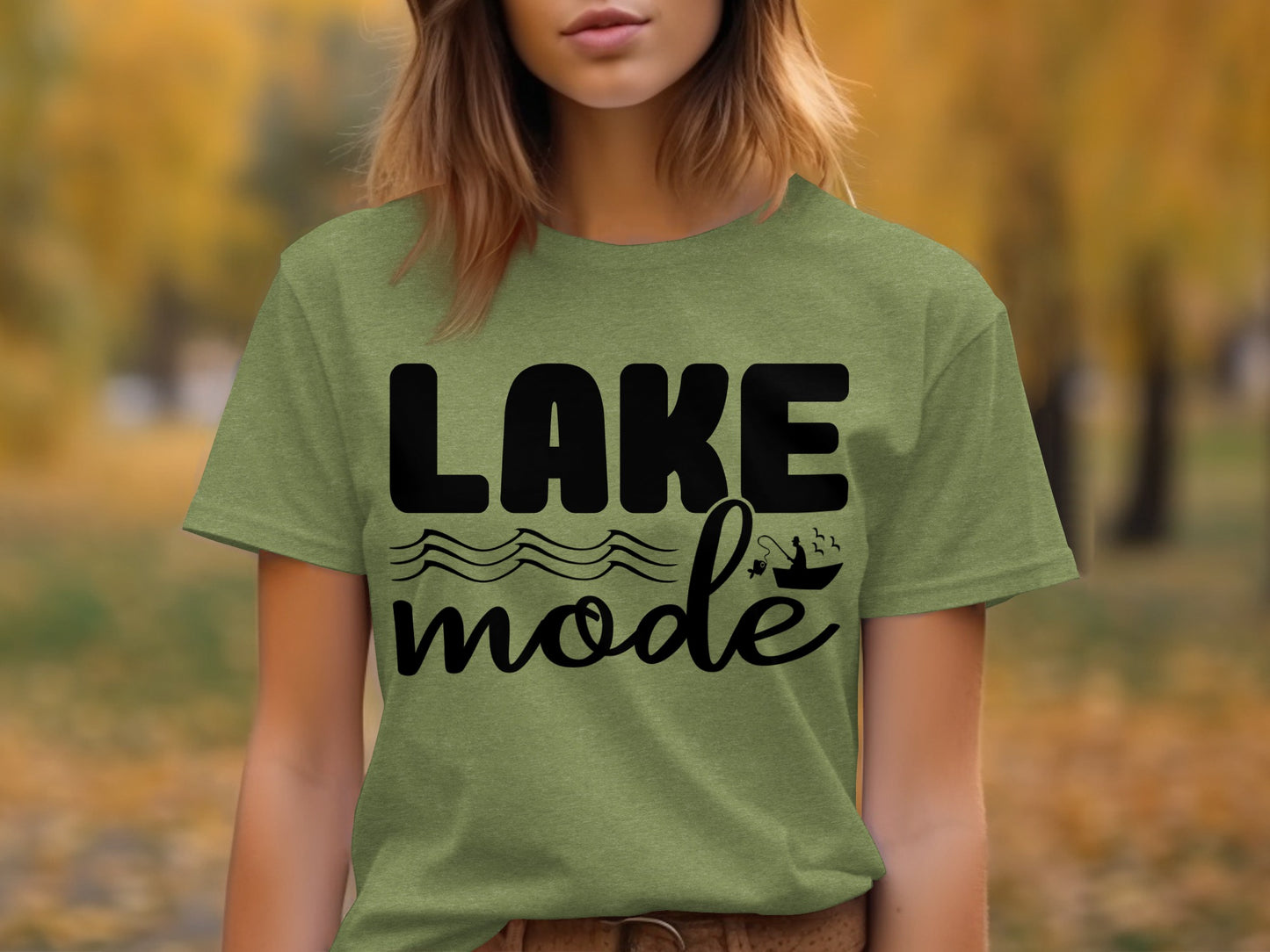 Lake Mode With Fishing Design Graphic Great Outdoors T-Shirt T-Shirt - Outdoor & Adventure Collection - Mile Marker 16 Gear by Cloud 16 Clothing Co.