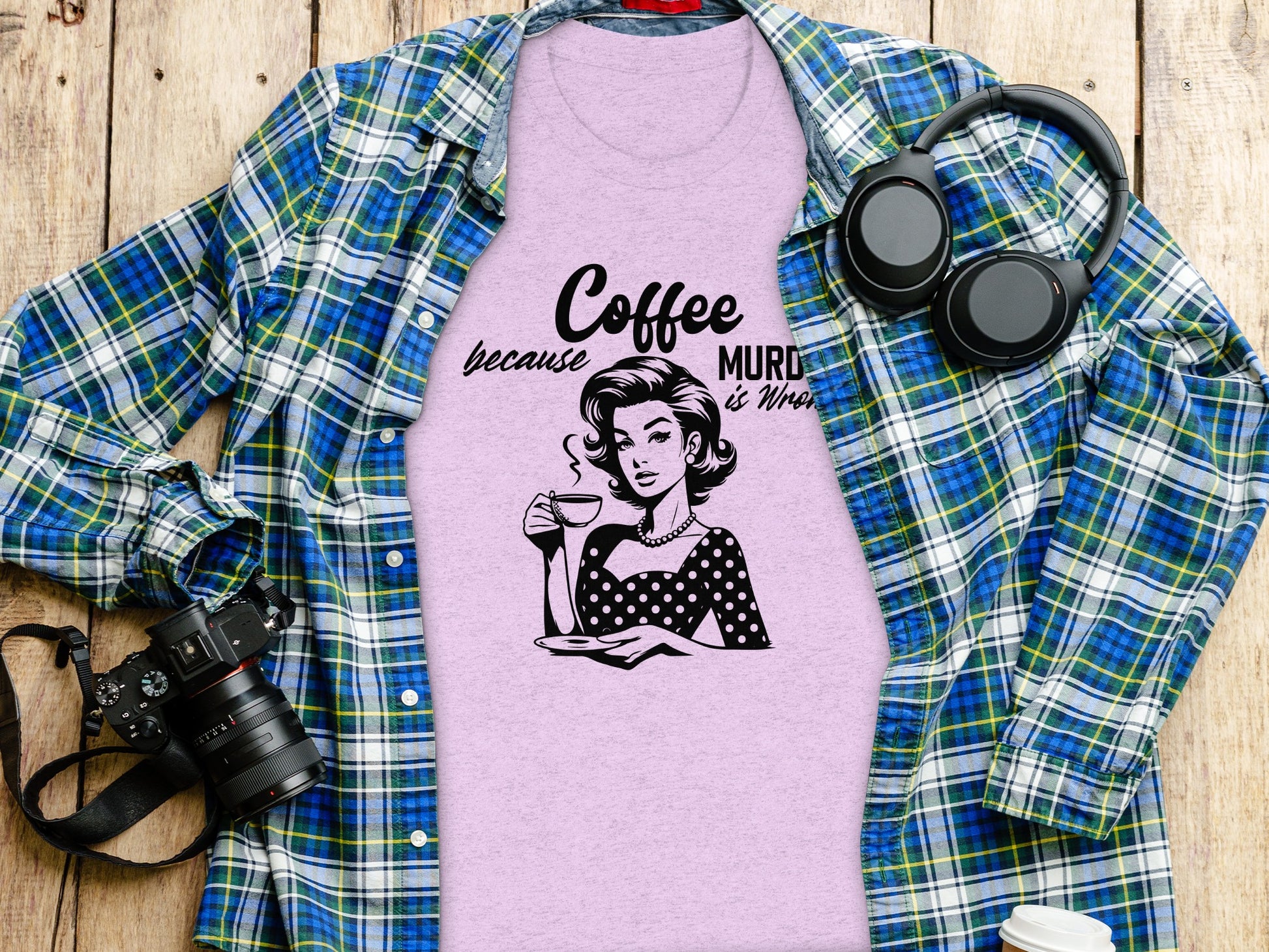 Coffee Because Murder Is Wrong Graphic Tee