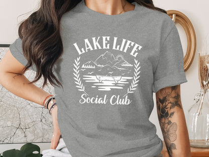 Lake Life Social Club Boating Outdoor Activity T-Shirt T-Shirt - Outdoor & Adventure Collection - Mile Marker 16 Gear by Cloud 16 Clothing Co.