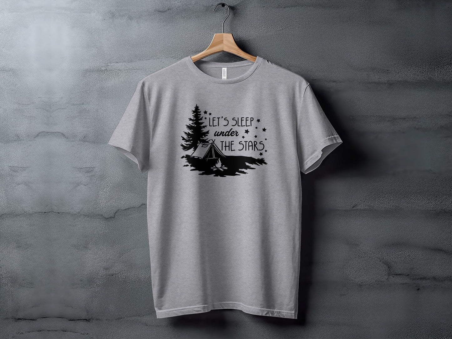 Let's Sleep Under The Stars Adventure Camping T-Shirt T-Shirt - Outdoor & Adventure Collection - Mile Marker 16 Gear by Cloud 16 Clothing Co.