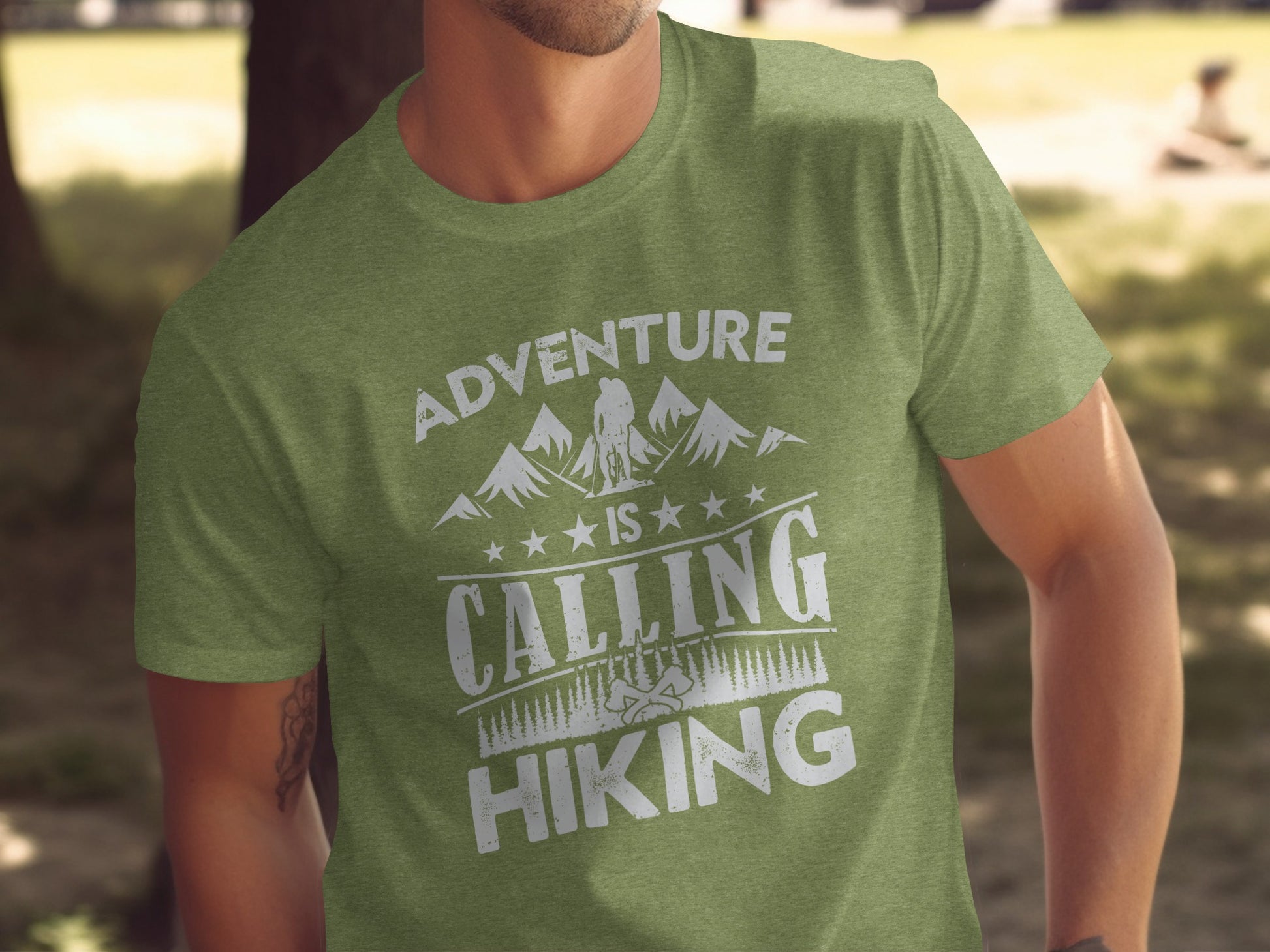 Adventure Is Calling Hiking Graphic Design T-Shirt T-Shirt - Outdoor & Adventure Collection - Mile Marker 16 Gear by Cloud 16 Clothing Co.