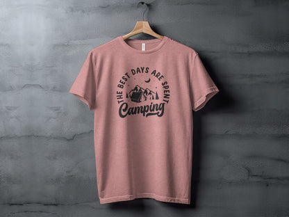 The Best Days Are Spent Camping Graphic Print T-Shirt T-Shirt - Outdoor & Adventure Collection - Mile Marker 16 Gear by Cloud 16 Clothing Co.